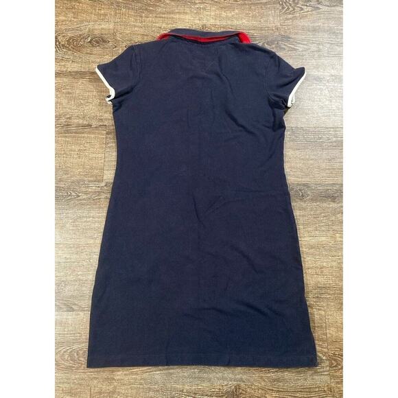 Vintage Tommy Hilfiger Polo Shirt Dress Women's M Blue Short Sleeve Y2K - Picture 9 of 9
